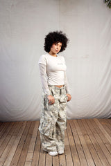 W4293 - Camo Twofer Baby Tee
